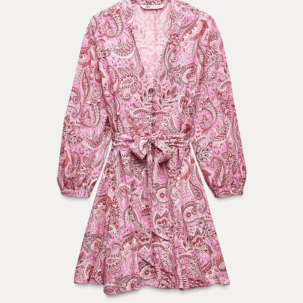 Moudda ZARA - Robe imprimée paisley godets et ceinture - Tunisie 2