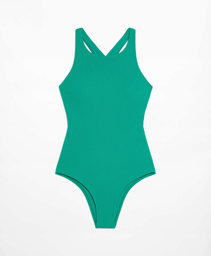 Moudda Oysho - Maillot de Bain Mousse Amovible Halter Capsule Piqué - Tunisie 5