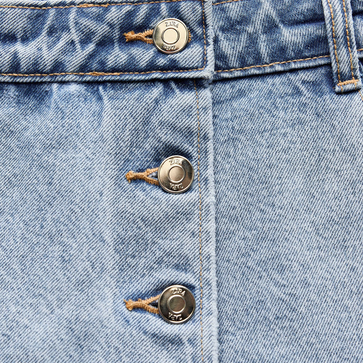 Moudda ZARA - Short-jupe en jean triple bouton - Tunisie 4