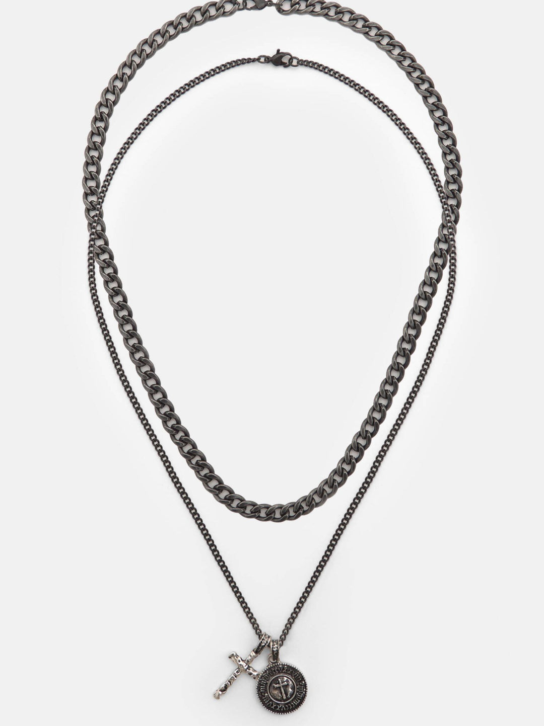 Moudda PULL & BEAR - Bijoux - Pack 2 Chaînes Croix + Charm Métal - Tunisie 1