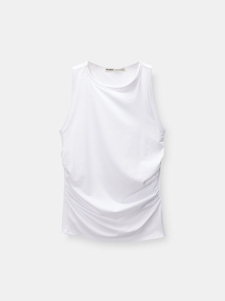 Moudda PULL & BEAR - Body Top Sans Manches Polyamide Froncé Latéral - Tunisie 1