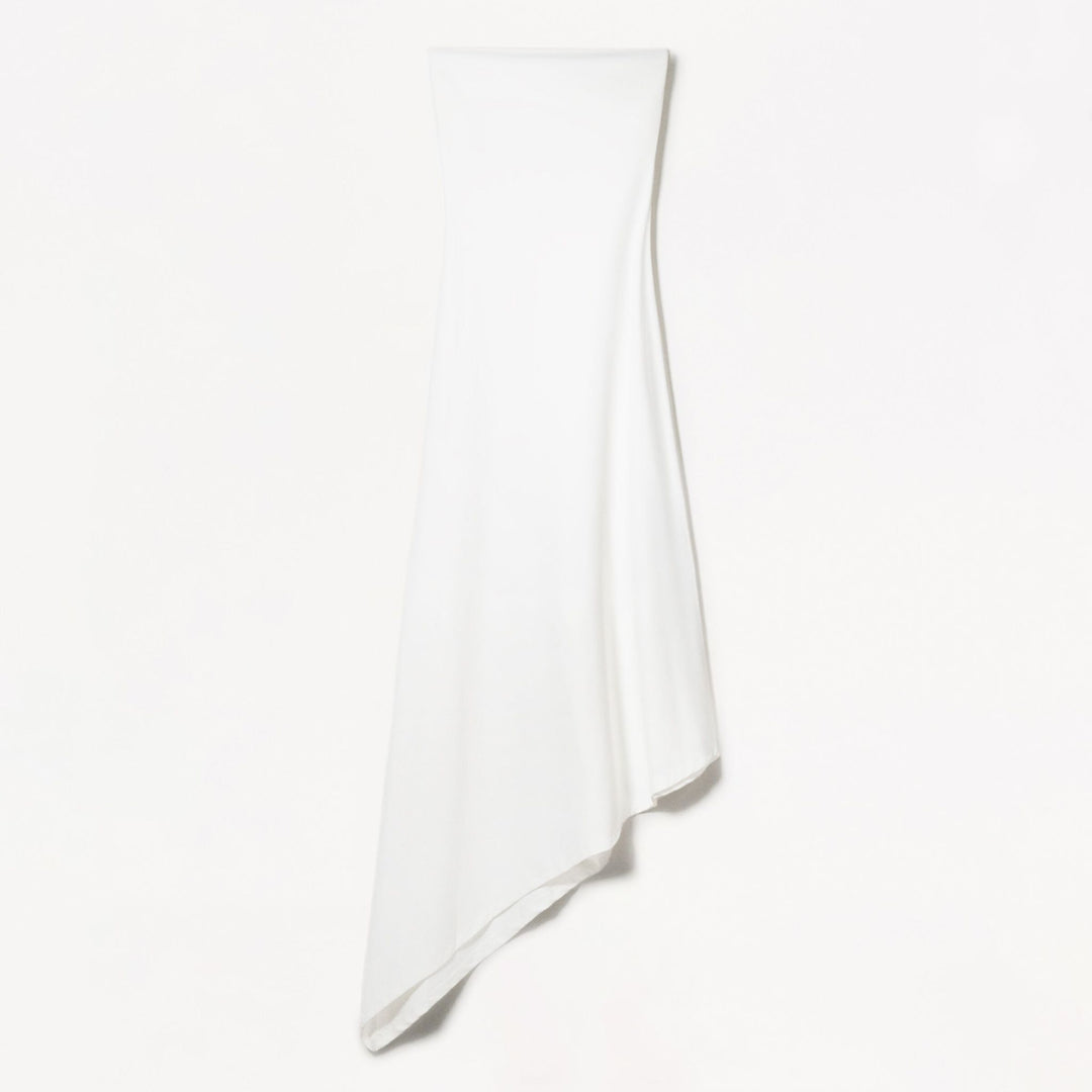 Moudda BERSHKA - Robe Midi Bandeau - Asymétrique (Écru) - Tunisie 1