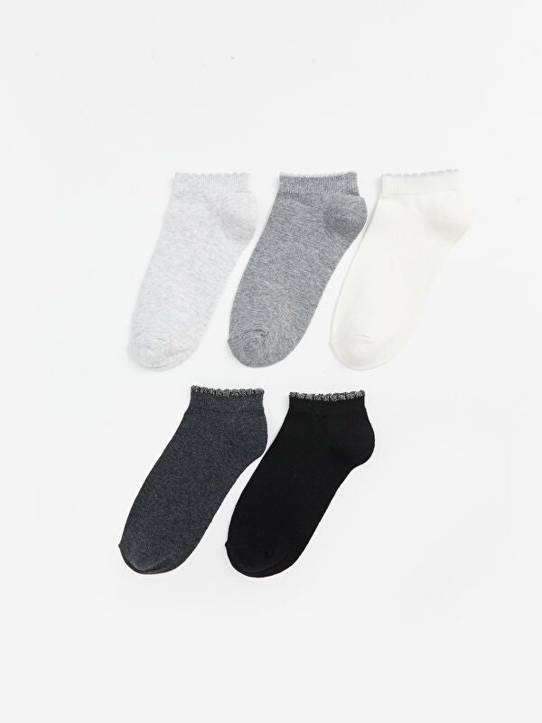Moudda LC Waikiki - Chaussettes pour sneakers Femme Mélan gris clair - Tunisie 1
