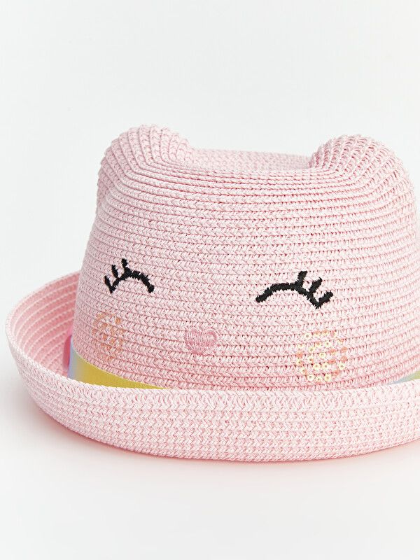 Moudda LC Waikiki - Chapeau de paille pour Fille couleur Rose clair - Tunisie 3