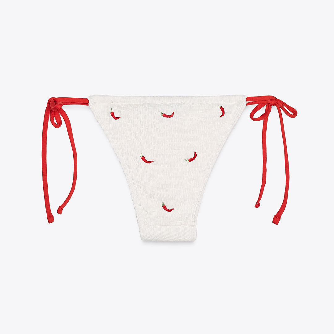 Moudda ZARA - Culotte Bikini - Élastiques & Broderie Chilis - Tunisie 2