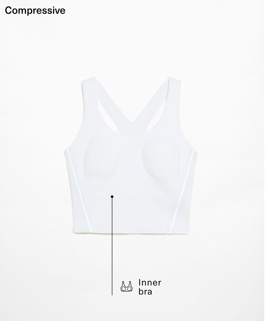 Moudda Oysho - Débardeur Compressif Demi-Bustier Col V Réfléchissant - Tunisie 1
