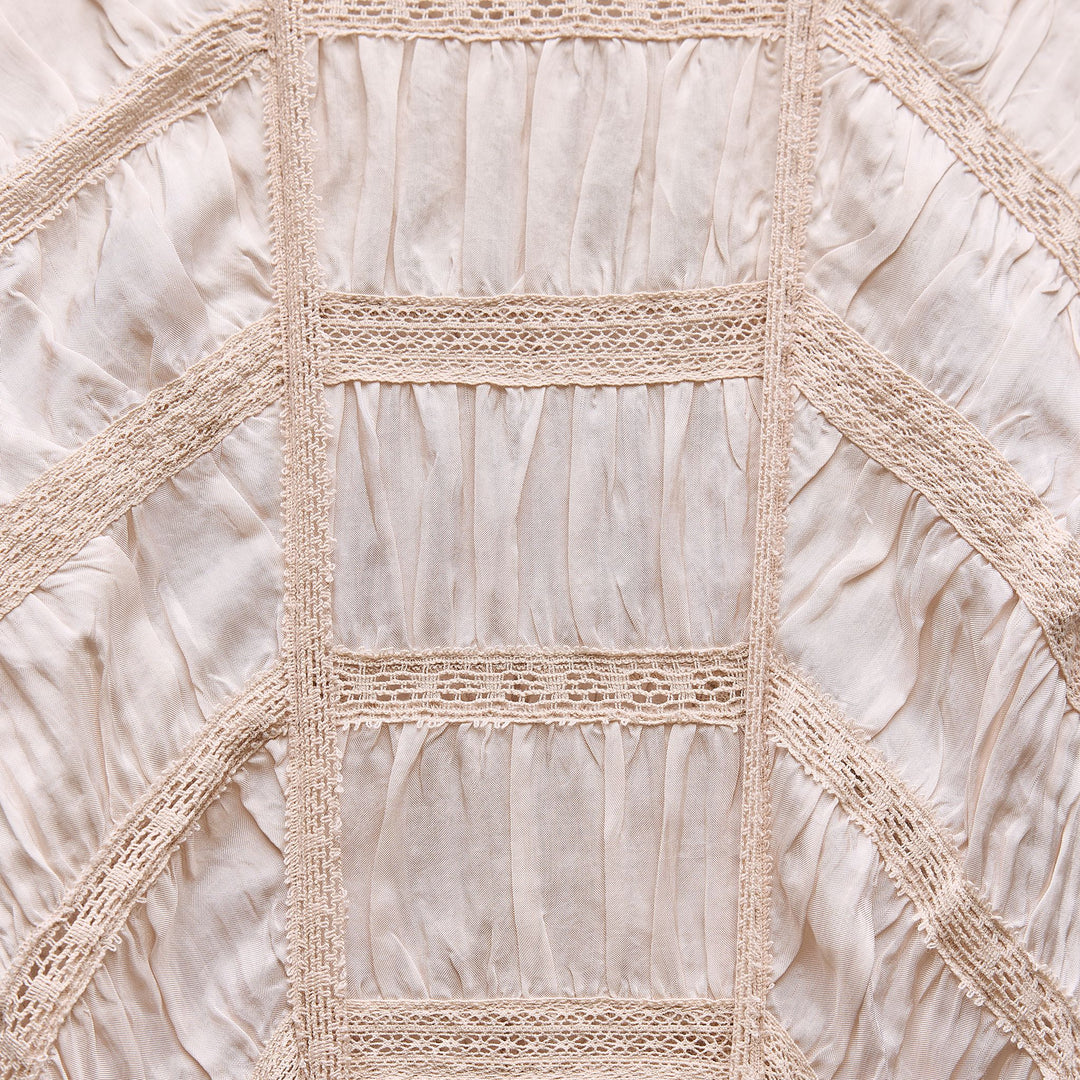 Moudda ZARA - Robe Longue Froncée à Dentelle et Col Montant - Tunisie 3