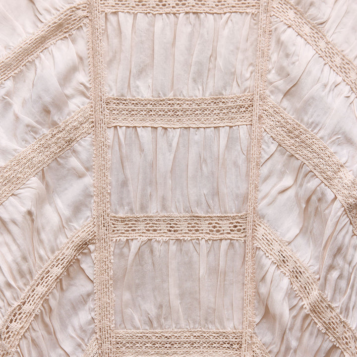 Moudda ZARA - Robe Longue Froncée à Dentelle et Col Montant - Tunisie 3