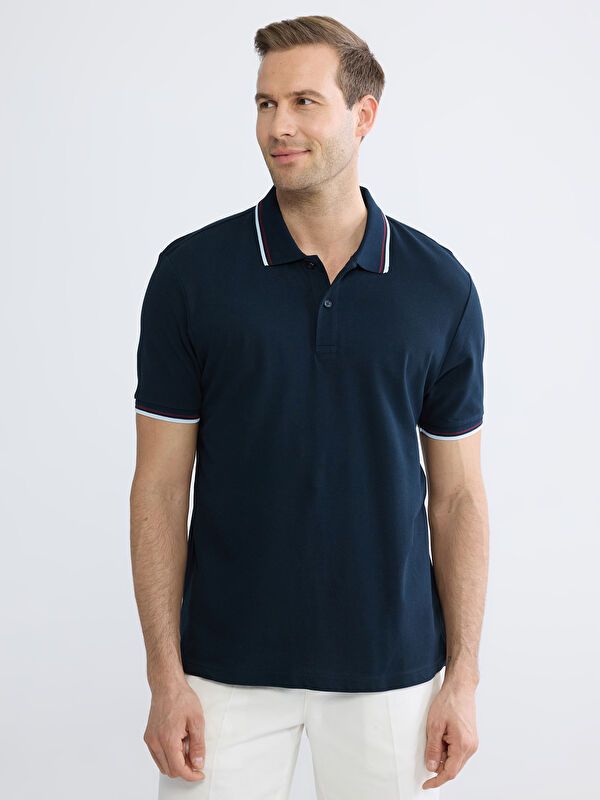 Moudda LC Waikiki - T-shirt col polo basique manches courtes en jersey - Tunisie 1