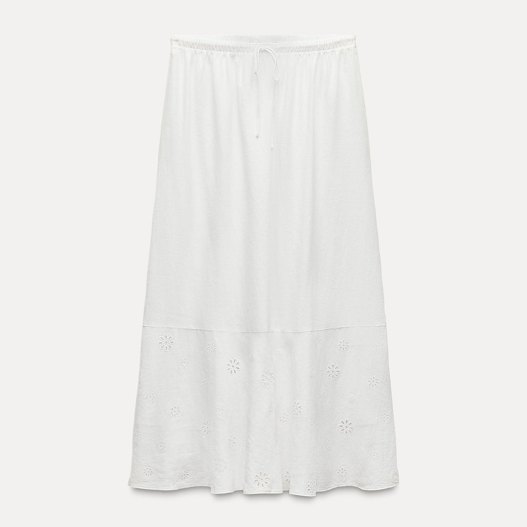 Moudda ZARA - Jupe lin Schiffli - Tunisie 1