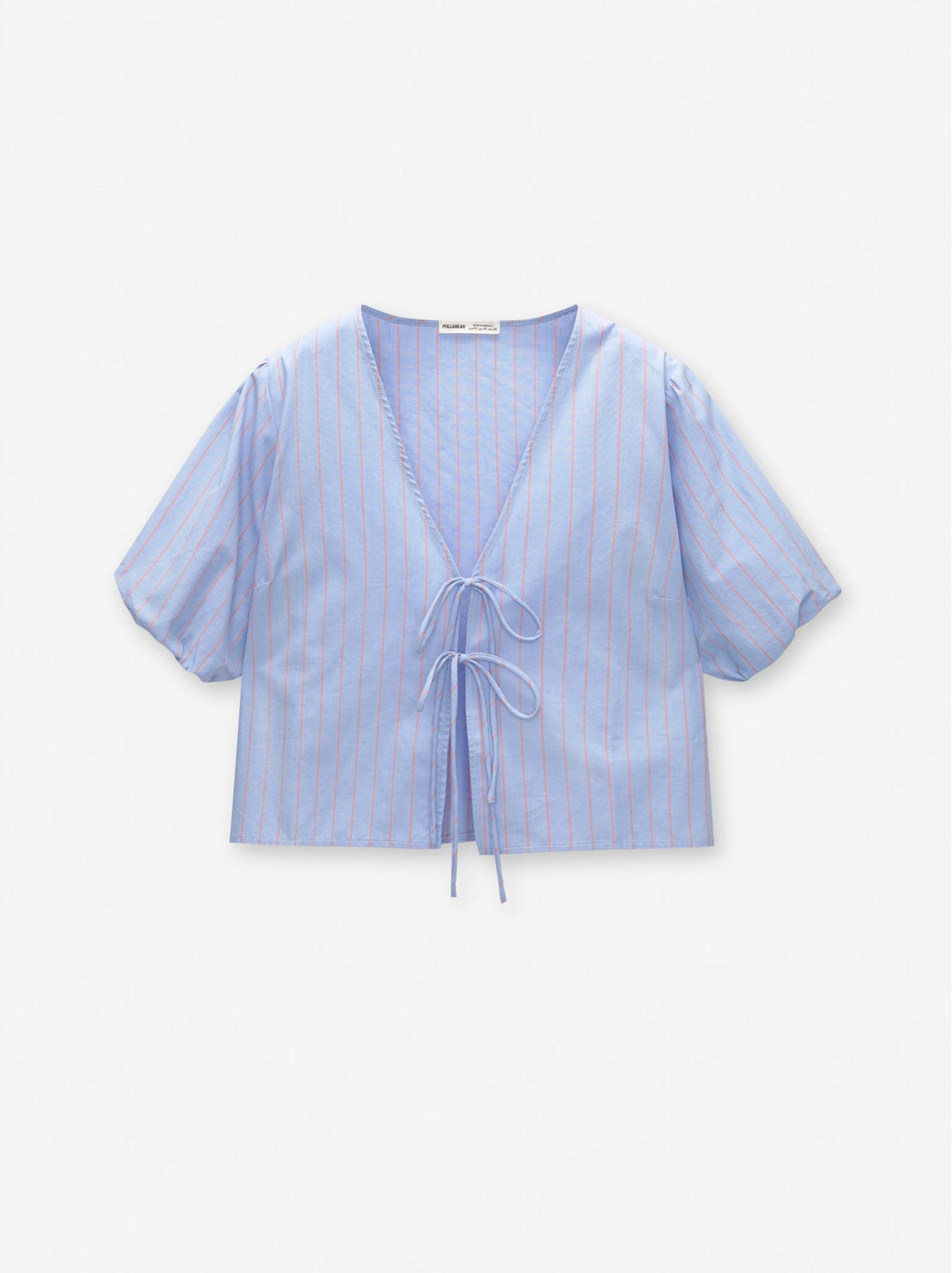 Moudda PULL & BEAR - Blouse à Nœud Manches Bouffantes Rayures - Tunisie 1
