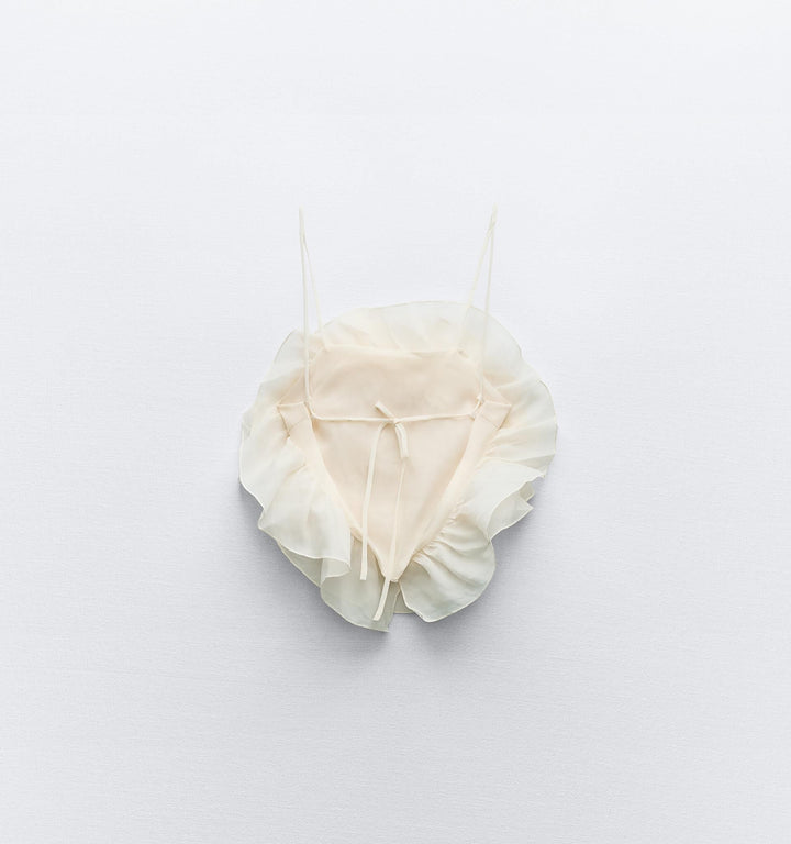 Moudda ZARA - Top grande fleur organza dos nu - Tunisie 2