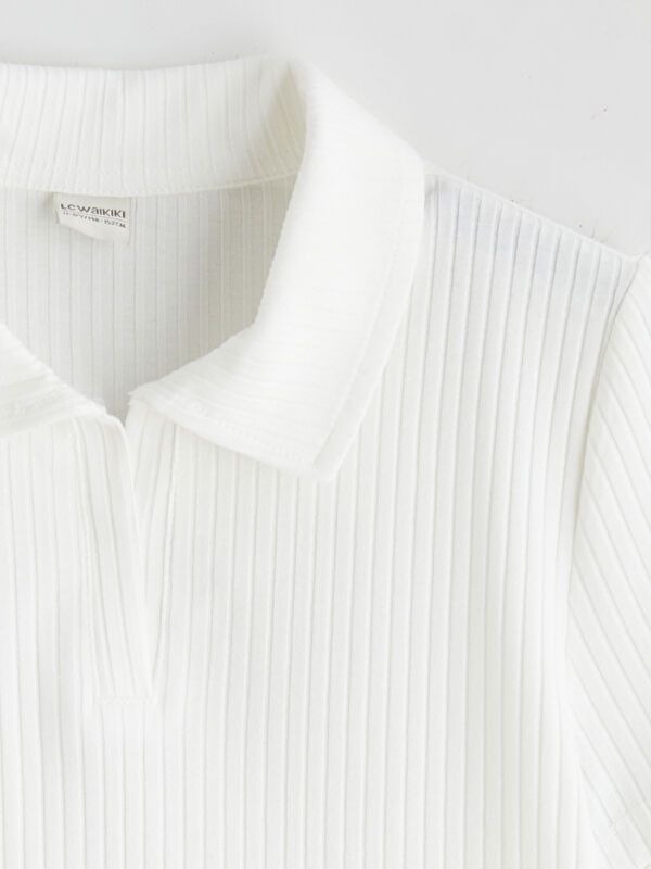 Moudda LC Waikiki - Body jersey manches courtes Fille Ecru - Tunisie 2