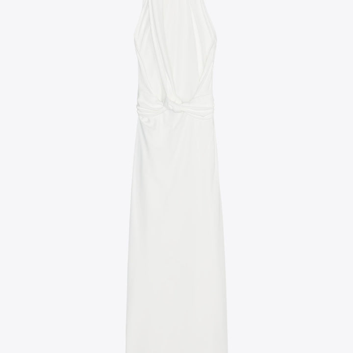 Moudda ZARA - Robe Midi Maille Halter - Nœud, Dos Ouvert & Bande - Tunisie 2