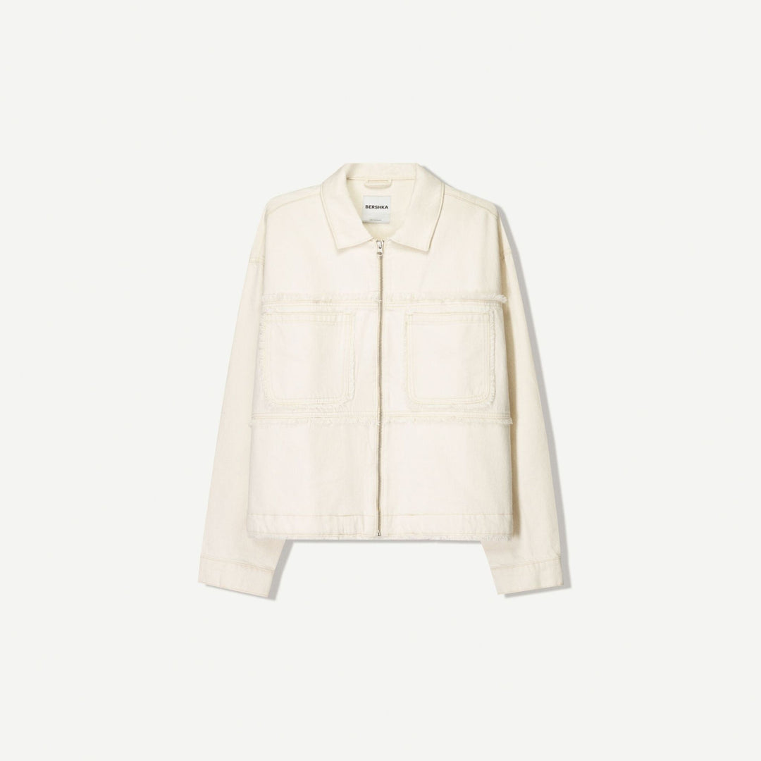 Moudda BERSHKA - Chemise Denim Oversize - Franges - Tunisie 1
