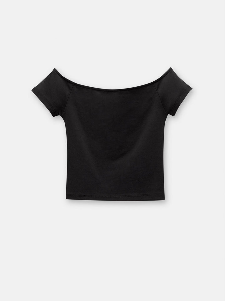 Moudda PULL & BEAR - Body Top Off Shoulder Crop - Tunisie 2