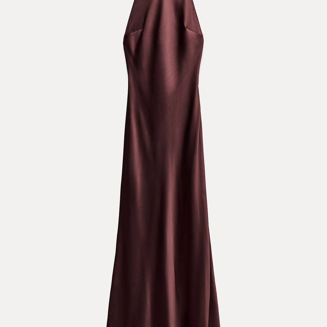 Moudda ZARA - Robe longue satinée col licou nœud dos ouvert - Tunisie 1