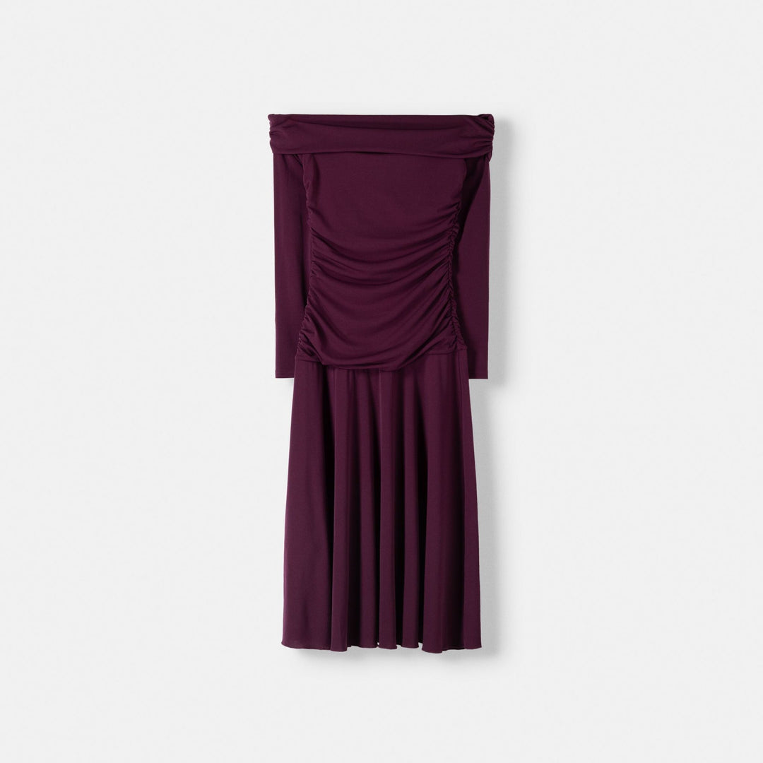 Moudda BERSHKA - Robe Midi Polyester - Fronces & Manches Longues - Tunisie 1