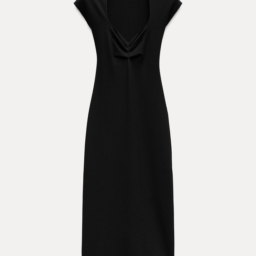 Moudda ZARA - Robe Midi Maille Stretch Froncée - Tunisie 2