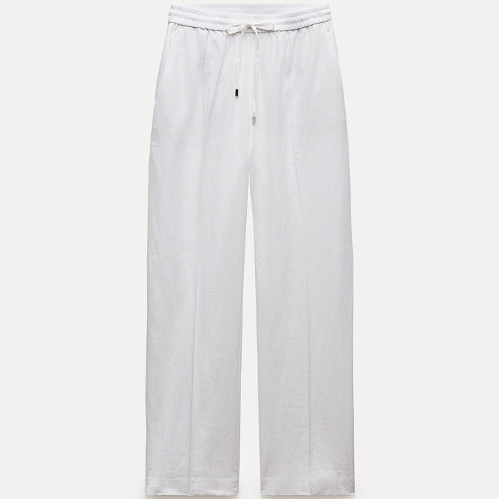 Moudda ZARA - Pantalon droit en lin taille élastique - Tunisie 1
