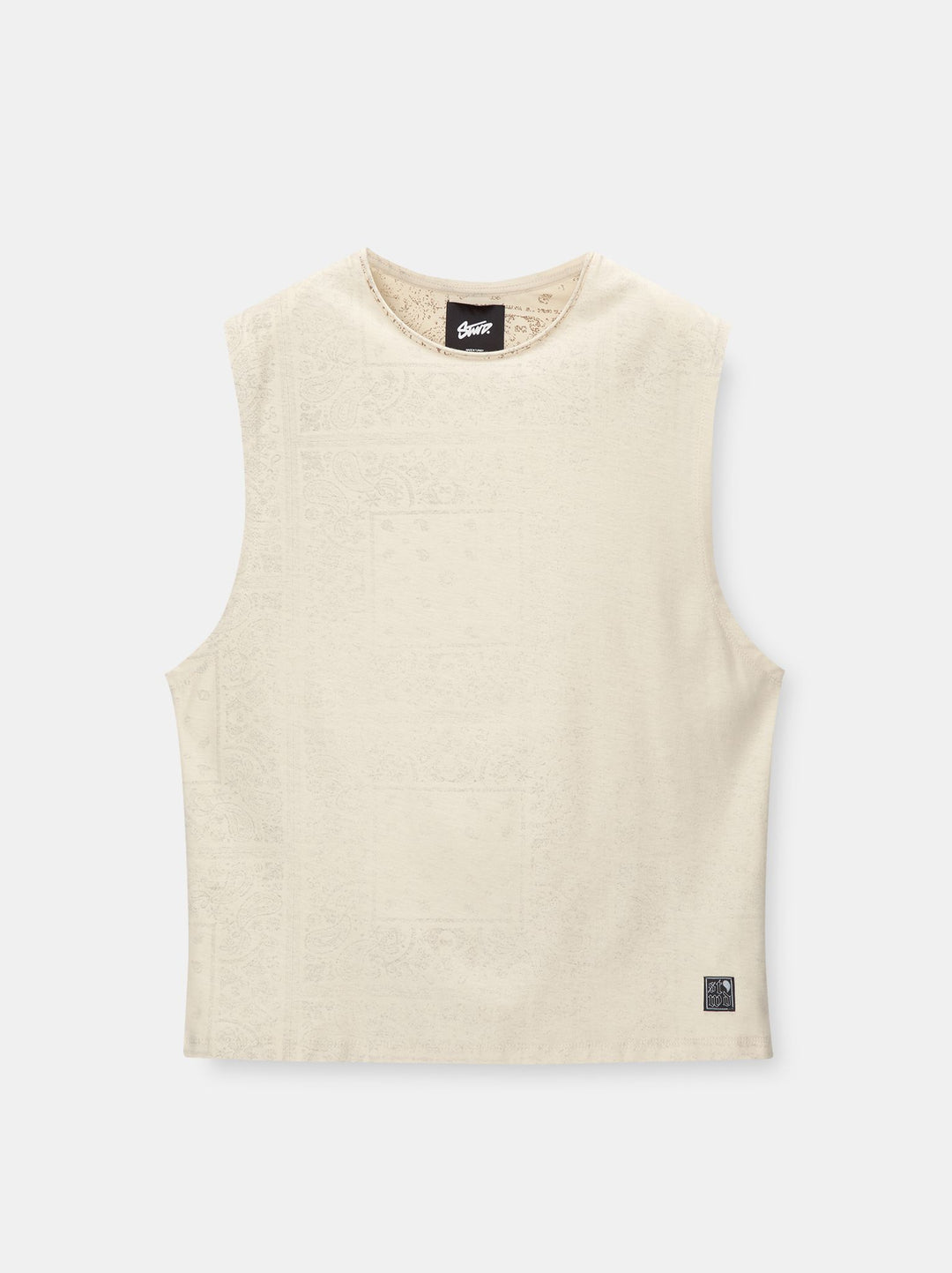 Moudda PULL & BEAR - T-Shirt Sans Manches Imprimé Bandana Usé - Tunisie 1
