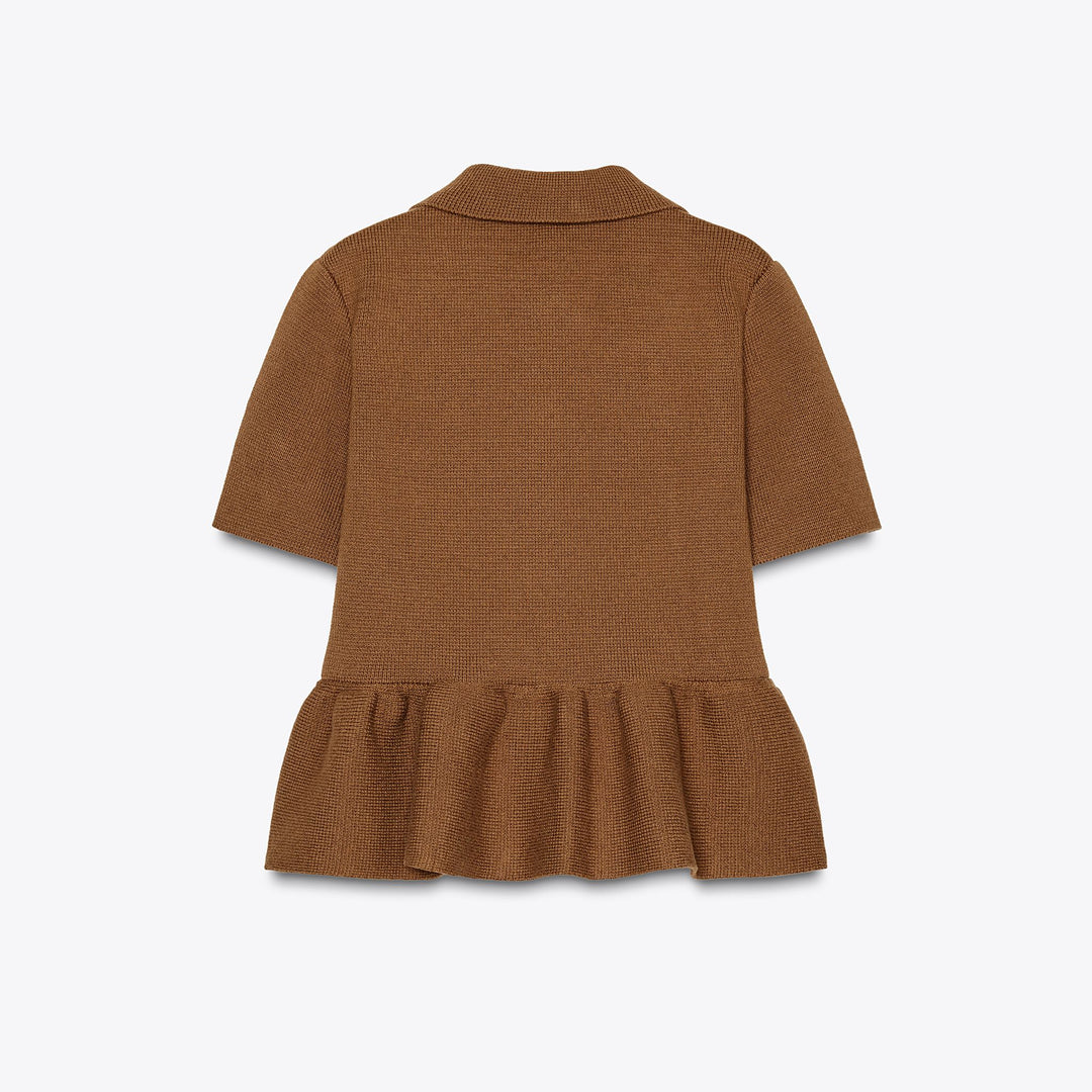 Moudda ZARA - Veste Manches Courtes - Boutons Recouverts & Peplum - Tunisie 2