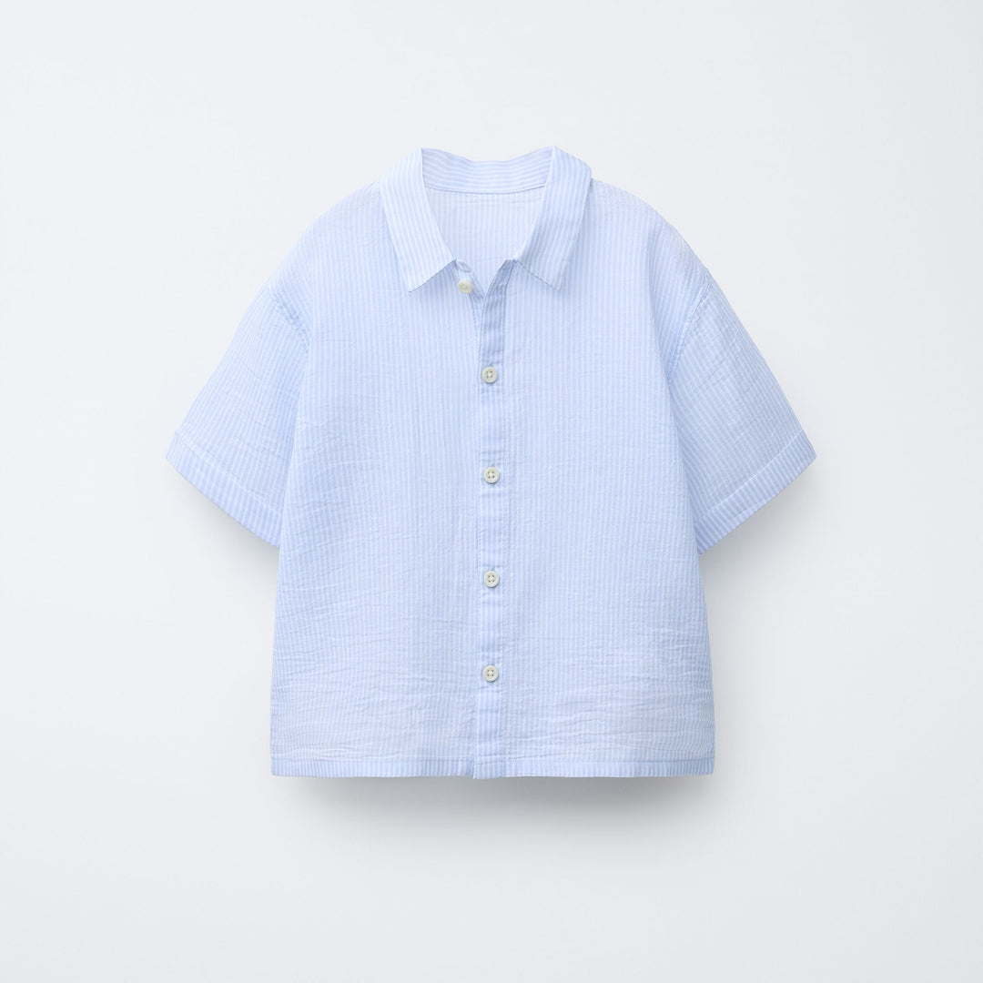 Moudda ZARA - Chemise Enfant - Rayure Bleue Basique - Tunisie 1