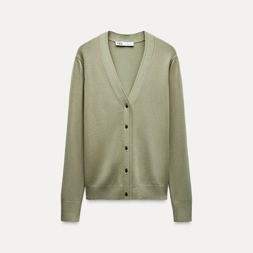 Moudda ZARA - Veste basique col en V, double patte, bouton doré - Tunisie 2