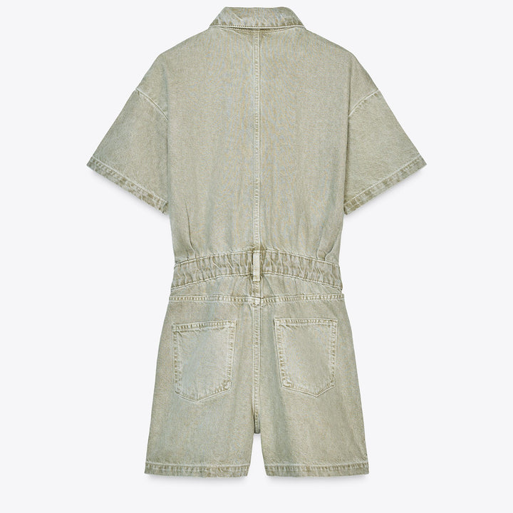 Moudda ZARA - Combinaison Denim Courte - Taille Élastique - Tunisie 2