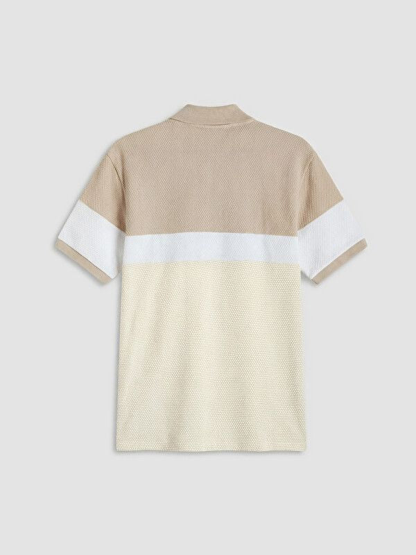 Moudda LC Waikiki - T-shirt manches courtes en jersey pour Homme couleur Beige - Tunisie 2