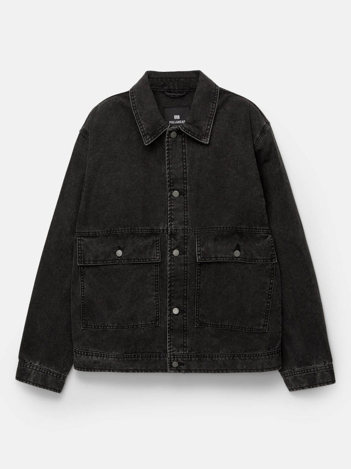 Moudda PULL & BEAR - Veste Coton Lavée - Poche Plastro - Tunisie 3