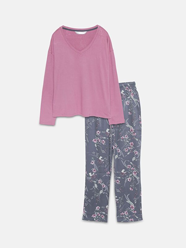 Moudda LC Waikiki - Pyjama tissé à manches longues pour Femmes - Tunisie 6
