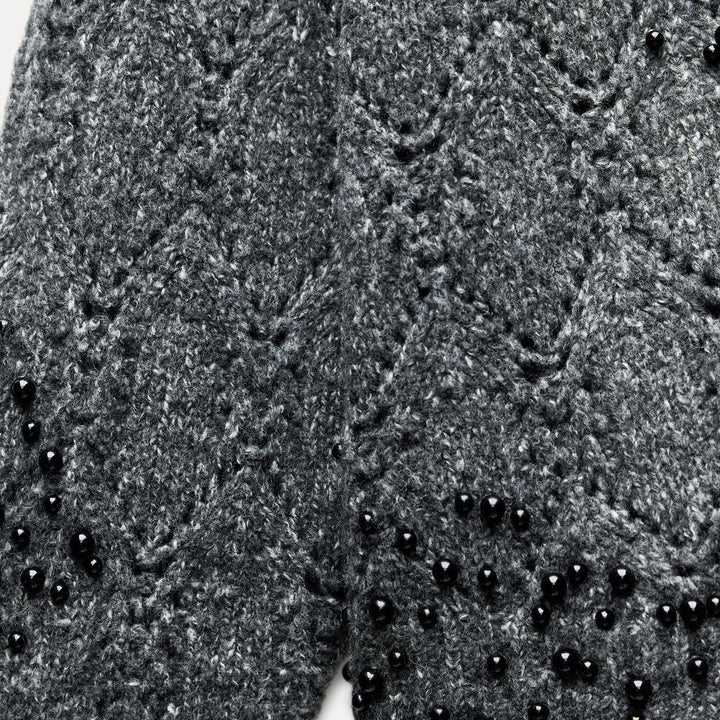 Moudda ZARA - Pull chiné découpé, col perlé - Tunisie 3