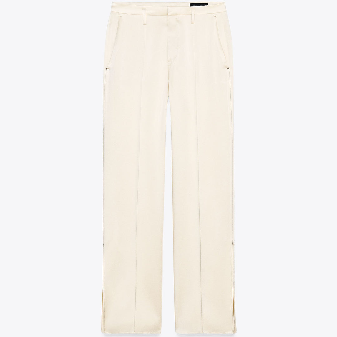 Moudda ZARA - Pantalon Large Satin - Fentes Bas - Tunisie 1
