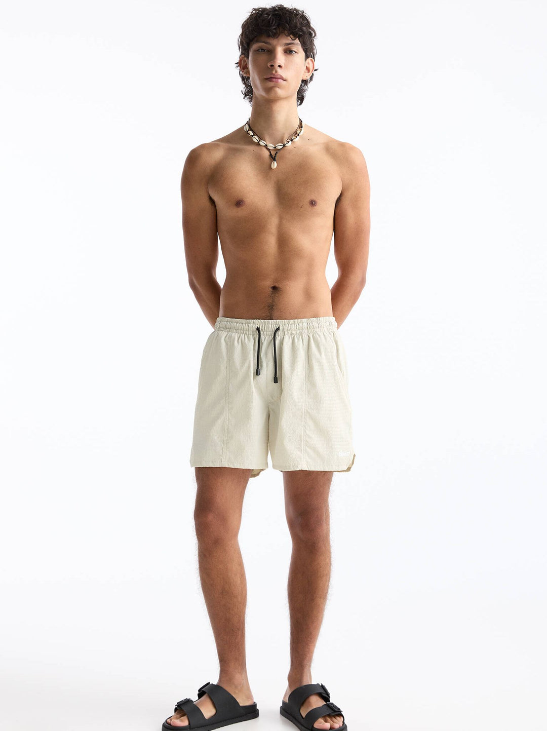 Moudda PULL & BEAR - Maillot de Bain Basique Seersucker Court - Tunisie 1