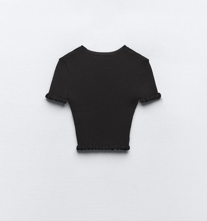 Moudda ZARA - T-Shirt - Col Rond & Dentelle - Tunisie 2