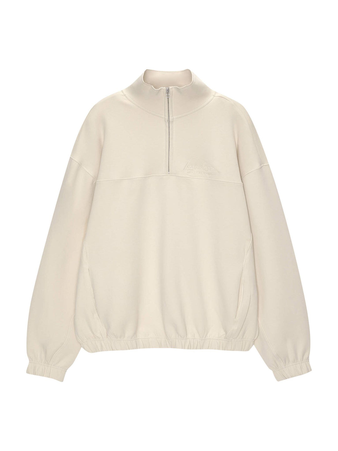Moudda PULL & BEAR - Sweat Interlock Demi-Fermeture Brodé Black Winter - Tunisie 5