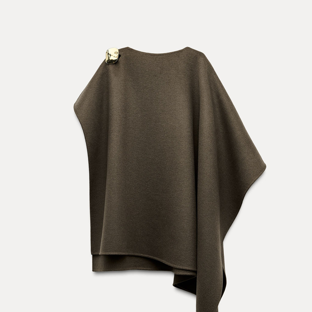 Moudda ZARA - Cape tissu double laine avec broche - Tunisie 1