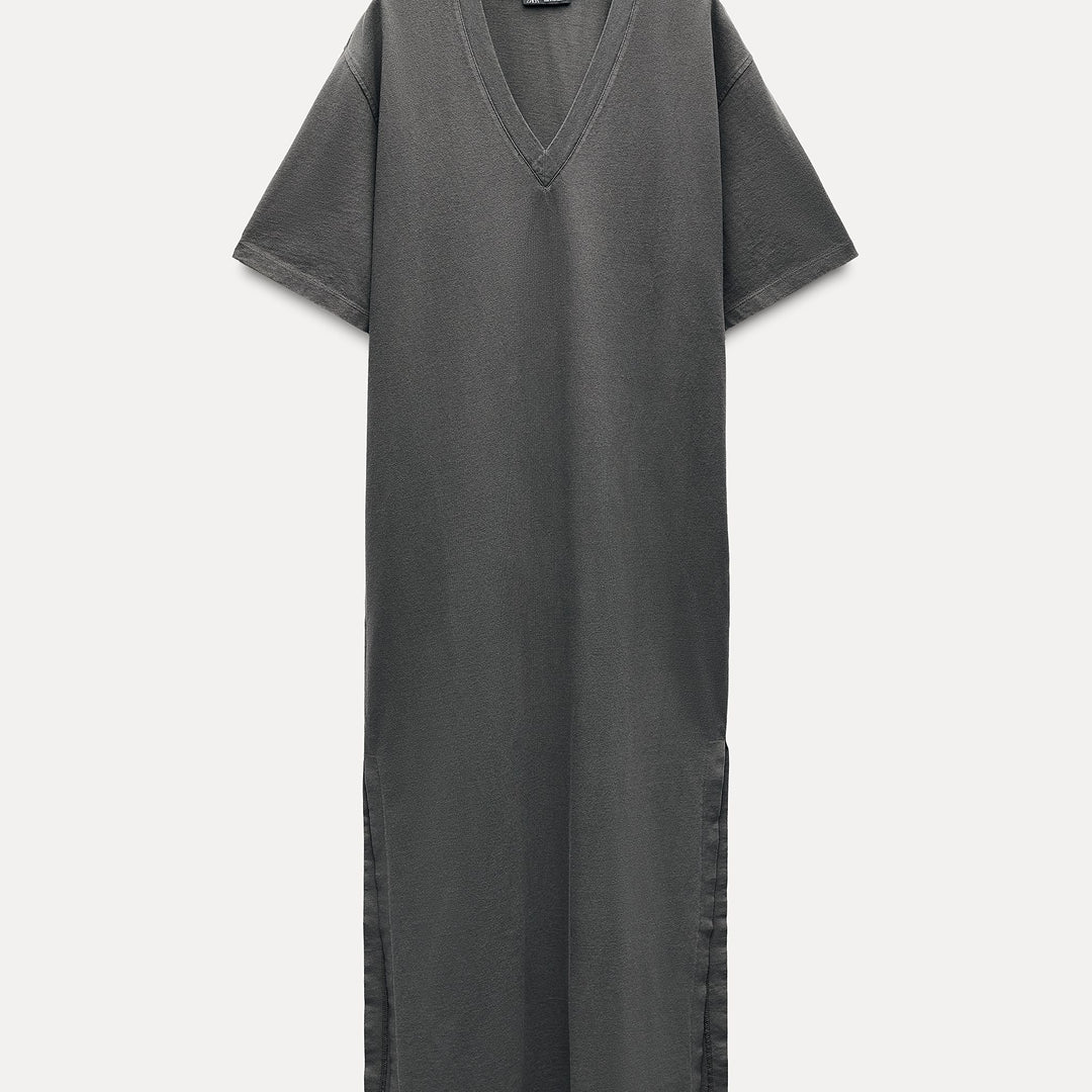 Moudda ZARA - Robe Tunique en Coton Épais Col V - Tunisie 1
