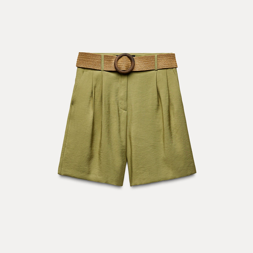 Moudda ZARA - Ceinture large boucle ronde imitation bois - Tunisie 2