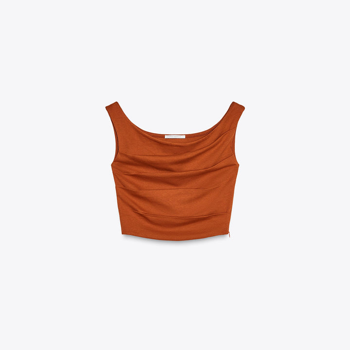 Moudda ZARA - T-Shirt - Bretelles, Plis & Drapé Coton - Tunisie 1