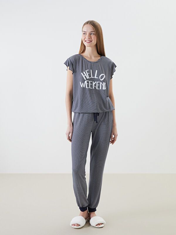 Moudda LC Waikiki - Pyjama manches courtes en jersey pour Femme - Tunisie 1