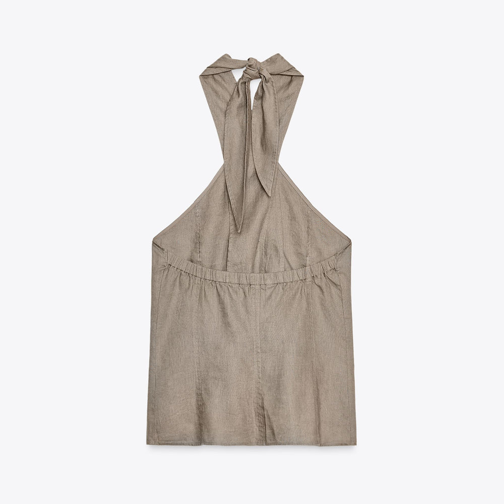 Moudda ZARA - Gilet Halter - 100% Lin - Tunisie 2