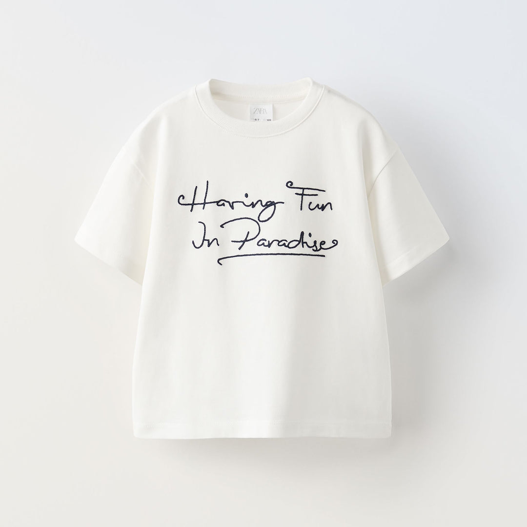 Moudda ZARA - T-shirt texte cordon - Tunisie 1