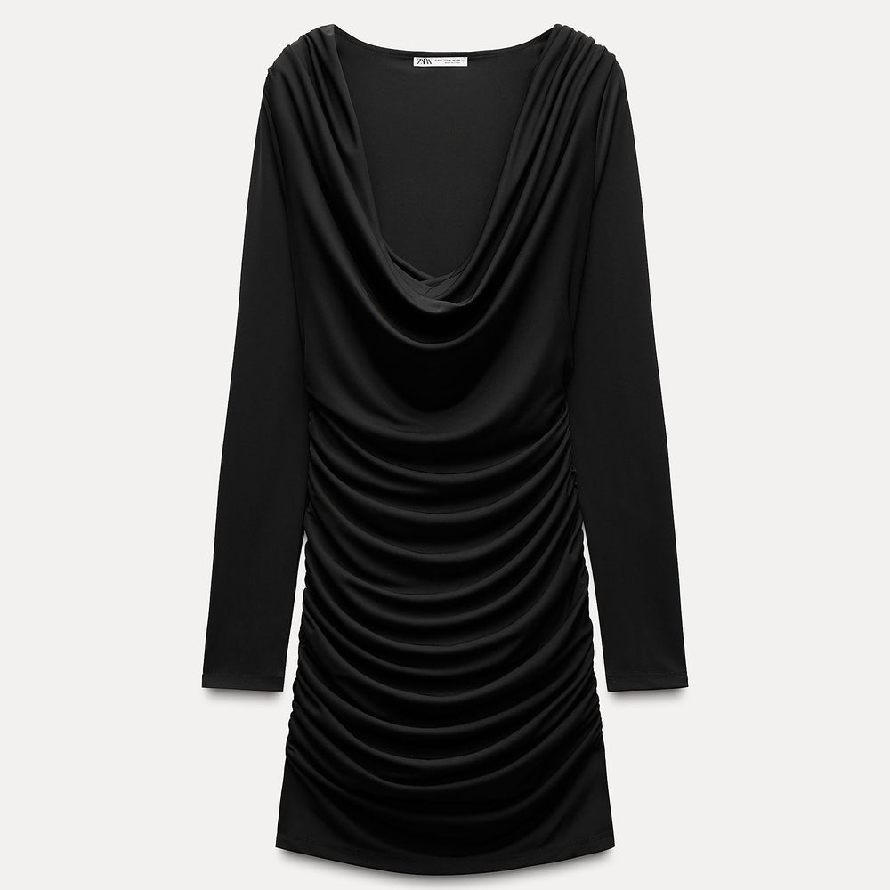 Moudda ZARA - Robe Mini Froncée en Crêpe Fluide - Tunisie 2