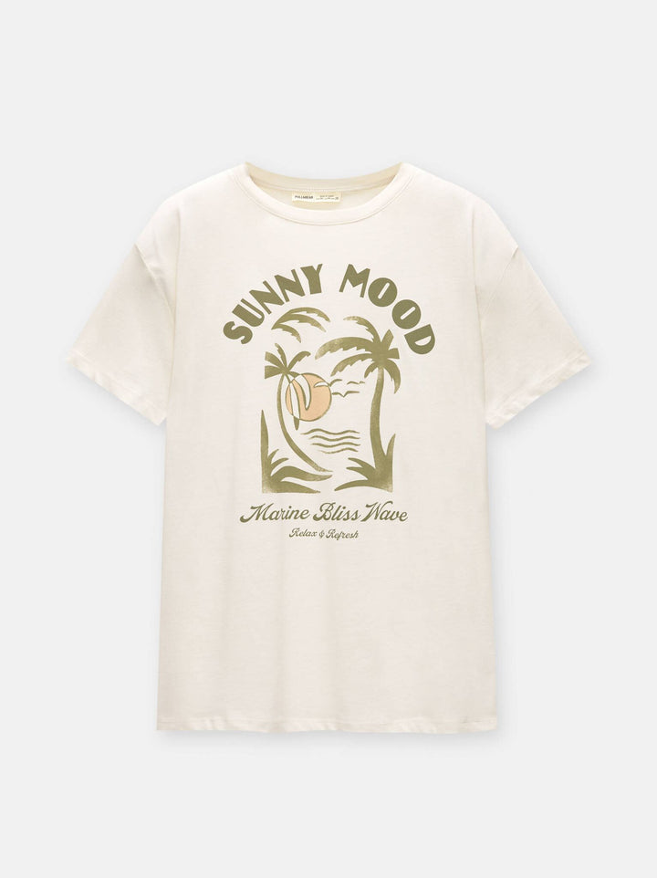 Moudda PULL & BEAR - Body Graphique Rétro Palmiers - Tunisie 4