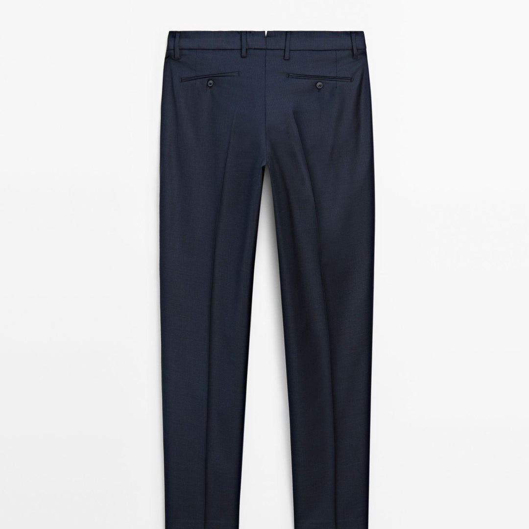 Moudda Massimo Dutti - Pantalon costume carreaux bleus - Tunisie 3
