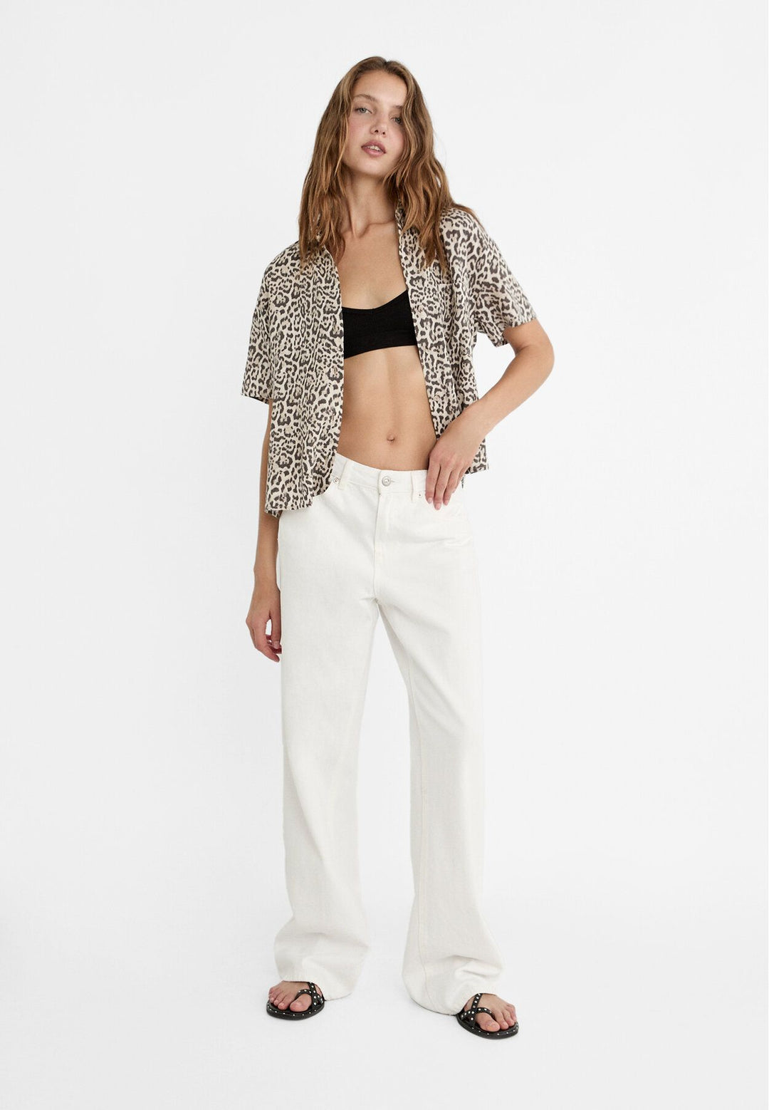 Moudda STRADIVARIUS - Chemise Rustique Manche Courte avec Poche - Tunisie 3