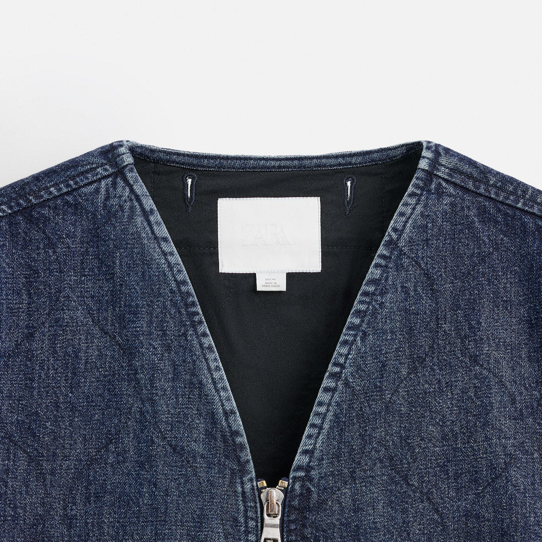 Moudda ZARA - Veste Denim Matelassée - Onion (Vert Pin) - Tunisie 3