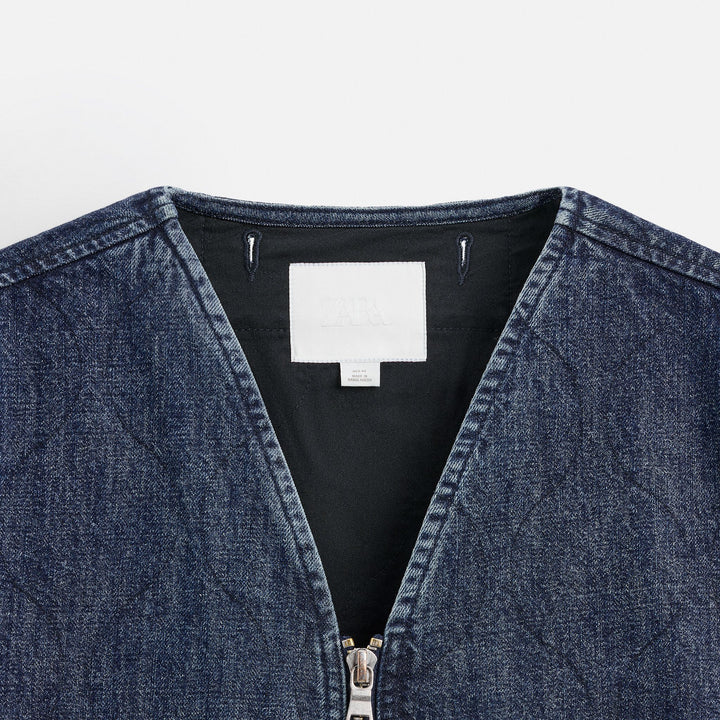 Moudda ZARA - Veste Denim Matelassée - Onion (Vert Pin) - Tunisie 3
